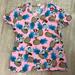 Disney Tops | Disney Minnie Mouse Pineapple Women's Scrub Top | Color: Blue/Pink | Size: S