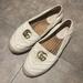 Gucci Shoes | Gucci White Leather Espadrille Flats | Color: White | Size: 8