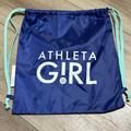 Athleta Accessories | Athleta Girl Blue Sac Drawcord Backpack Sport Bag Cinch Sack ~ Euc | Color: Blue | Size: Osg