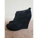 Jessica Simpson Shoes | Jessica Simpson Lace Up Black Wedge Black Booties Size 10 M | Color: Black | Size: 10m/40