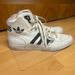 Adidas Shoes | Adidas White Heavy Metal Style High Tops 90’s Throwbacks Women’s 10.5 Or Men’s 8 | Color: Black/White | Size: 10.5