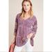 Anthropologie Tops | Anthropologie Maeve Lilyana Pink Floral Bell Sleeve Silk Tunic Top | Color: Pink/Purple | Size: S