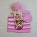 Disney Accessories | Girls' Fancy Nancy Winter Hat And Gloves Set Pink Nwt | Color: Pink/White | Size: Osg