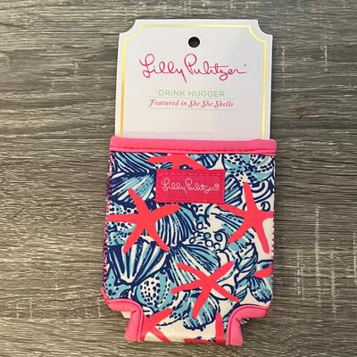 Lilly Pulitzer Dining | Lilly Pulitzer Drink Hugger Nwt! *She She Sells* Pattern | Color: Blue/Pink | Size: Os