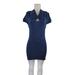 Adidas Dresses | Adidas Blue Diamond Design Bodycon Mini Dress L | Color: Blue | Size: L