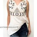 Anthropologie Tops | Anthropologie Akemi + Kin Embroidered & Beaded Tank Top | Color: White | Size: Xsp