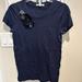 J. Crew Tops | J. Crew Navy T-Shirt With Satin Ribbon Flowers On The Front. Sz. S Guc. | Color: Blue/Gray | Size: S