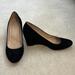 J. Crew Shoes | J. Crew Black Suede Wedges | Color: Black | Size: 7.5