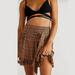 Free People Skirts | Free People Suri Convertible Skirt Fp One Triangle Printed Xs | Color: Brown | Size: Xs