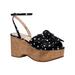 Kate Spade New York Shoes | Kate Spade New York Womens Black/French Cream Double Bow Julep Wedge Sals 8.5 B | Color: Black | Size: 8.5