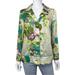 J. Crew Tops | J. Crew Green Satin Floral Print Top Size Ss | Color: Green/Purple | Size: S