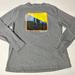 American Eagle Outfitters Shirts | American Eagle Mens Long Sleeved T-Shirt Tee Cotton Large Gray Fall Winter | Color: Gray/Yellow | Size: L