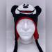 Disney Accessories | Disney Mickey Mouse Beanie Black Big Face Knit Cap Pom Pom Ears | Color: Black/Red | Size: Os