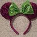 Disney Accessories | Disney Minnie Mouse Purple & Green Vintage Ears Headband | Color: Green/Purple | Size: Os