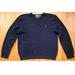 Polo By Ralph Lauren Sweaters | Men's Polo Ralph Lauren Size Large Knit Lambs Wool V Neck Sweater Navy Blue | Color: Blue/Red | Size: L