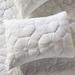 Anthropologie Bedding | Anthropologie Estie Voile Euro Sham Floral Hand Stitched White Ivory | Color: White | Size: Euro Sham