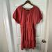 J. Crew Dresses | J Crew Cinched Waist Puff-Sleeve Dress Size Xl | Color: Red | Size: Xl