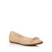 Kate Spade New York Shoes | Kate Spade New York Womens Beige Gold Toned Pauly Slip On Ballet Flats 7.5 M | Color: Tan | Size: 7.5