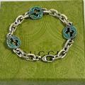 Gucci Jewelry | Gucci 925 Silver Bracelet Sz 16 Excellent Condition | Color: Green/Silver | Size: Os