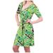 Lilly Pulitzer Dresses | Lilly Pulitzer Adalie Wrap Green Dress With Envy Ruffle Short Sleeve Medium | Color: Green | Size: M