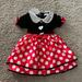 Disney Costumes | Disney Minnie Mouse Costume 12-18 Months | Color: Black/Red | Size: 12-18 Months
