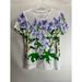 J. Crew Tops | J Crew Nicole Wittenberg 'Sweet William' All Over Art Print T-Shirt Size Small | Color: Purple/White | Size: S