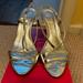 J. Crew Shoes | J Crew Silver Heels Size 8 | Color: Silver | Size: 8