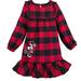 Disney Pajamas | Disney Minnie Mouse Holiday Plaid Nightgown For Girls 3t | Color: Black/Red | Size: 3tg