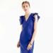 J. Crew Dresses | J.Crew Collection Blue Linen Flutter Sleeve Dress Size 10 | Color: Blue | Size: 10