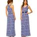 Lilly Pulitzer Dresses | Lilly Pulitzer Navy White Chevron V-Neck Maxi Dress 100% Pima Cotton Size Xs | Color: Blue/White | Size: Xs