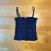 Brandy Melville Tops | Brandy Melville Smocked Tube Top With Spaghetti Straps | Color: Blue/White | Size: One Size