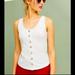 Anthropologie Tops | Anthropologie Akemi + Kin Button Up Tank /Top White Scoop Neck | Color: White | Size: L