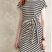 Anthropologie Dresses | Anthropologie Saturday Sunday Medium Side Tie Dress Black Ivory Stripes | Color: Black/White | Size: M