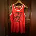Disney Tops | Disney Mickey Mouse Tank Top Red Size Large | Color: Red/Tan | Size: L