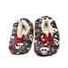 Disney Shoes | Disney Slippers Gray Jack Skelington Print Soft Red Bows Childs One Size Read | Color: Gray/Red | Size: One Size 9 Inch Sole
