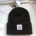 Carhartt Accessories | - Carhartt Beanie Brown Hat Brand New With Tags | Color: Brown/White | Size: Os