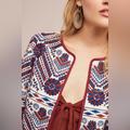 Anthropologie Jackets & Coats | Anthropologie Greenwich Embroidered Blazer | Color: Blue/Red | Size: L