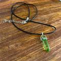 Urban Outfitters Jewelry | Green Fluorite Crystal Pendant Necklace | Color: Green/Silver | Size: Os