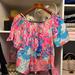 Lilly Pulitzer Tops | Lilly Pulitzer Sain Off The Shoulder Top Style: 25846 I’m So Jelly Size: S | Color: Blue/Pink | Size: S