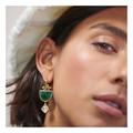 J. Crew Jewelry | J Crew Goblet Stone Drop Earrings Multi Color Purple Quartz | Color: Purple | Size: Os