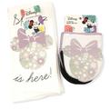 Disney Kitchen | Disney Minnie Mouse Oven Mitts & Kitchen Towels Spring Is Here Set Of 4 | Color: Purple/White | Size: Os