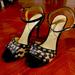 Coach Shoes | Leopard Print & Black Coach Heels. Gold Accents. | Color: Black/Tan | Size: 7