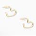Kate Spade Jewelry | Kate Spade Scrunched Scallops Mini Heart Hoops New | Color: Gold | Size: Os