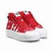 Adidas Shoes | Adidas Originals Nizza X Thebe Magugu Platform High Womens Size 7 Red White | Color: Red/White | Size: 7