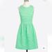 J. Crew Dresses | J. Crew Striped Pleated Ponte Dress With Zip Back | Color: Green/White | Size: S