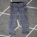 Lululemon Athletica Pants & Jumpsuits | Lululemon Run: Top Speed Crop Stripe Play Slate Black Leggings Size 4 | Color: Gray | Size: 4