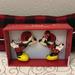 Disney Kitchen | New Disney Kissing Mickey Mouse & Minnie Sculpted Ceramic Salt & Pepper Shakers | Color: Black/Red | Size: 5" Tall