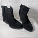 Jessica Simpson Shoes | Black Suede Booties About 3 Inch Block Heel. | Color: Black | Size: 7.5