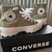 Converse Shoes | Converse High 'Light Field Surplus' Platform Sneakers | Color: Green/White | Size: 7