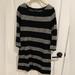 J. Crew Dresses | Jcrew Knit Grey And Black Striped Dress 3/4 Sleeve Size X-Small | Color: Black/Gray | Size: Xs